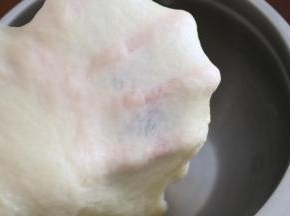 用手揉匀成面团状，再将面团用手揉至扩展状态，即成水油皮面团