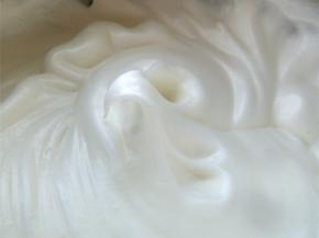 打发至大弯钩状态后