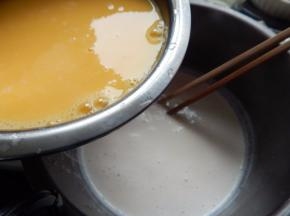 然后加入牛奶里