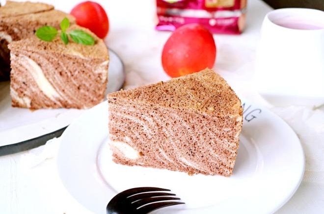 可可双色戚风蛋糕