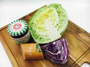 主要食材：圆白菜、紫甘蓝、火腿、橄榄菜