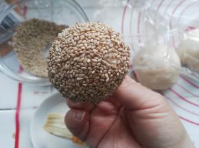 看看芝麻粘的均匀吧？