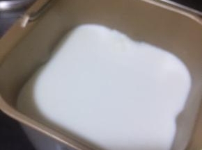 倒入面包机桶