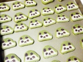 烤箱180度，上下管预热
将饼干块放置在烤盘上