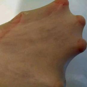 取一小块，撑开看看，有手套膜效果就可以，