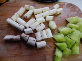 莴笋山药准备好