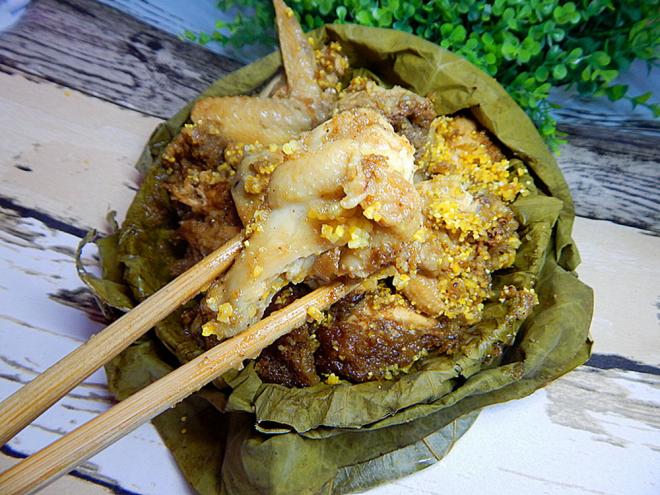 荷叶小米蒸鸡块