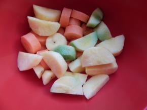 胡萝卜，土豆切好