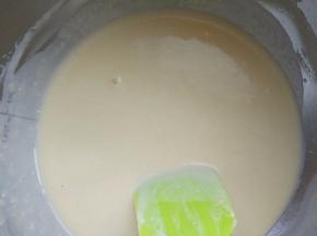 搅拌至无颗粒的细腻糊状，静置片刻