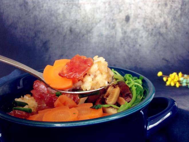 面包机版香菇腊味饭