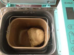 和成光滑的面团。选择发酵，时间20分钟。