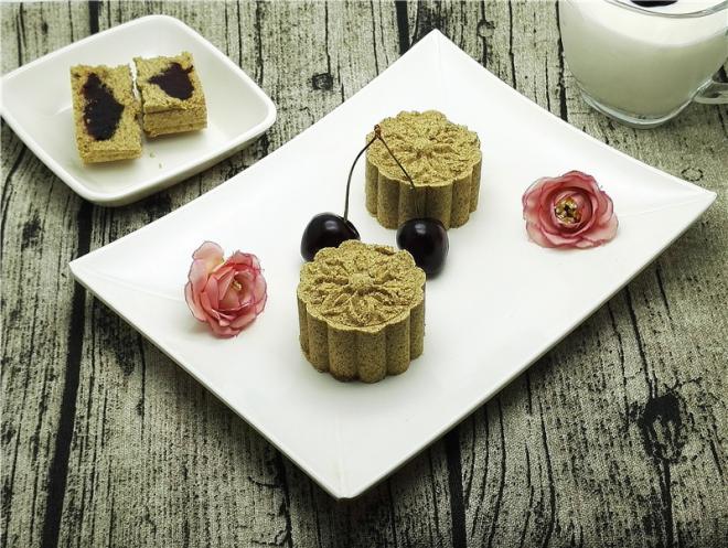 香油豆沙馅绿豆糕