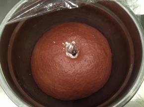 手沾面粉插入面团，不塌陷不回缩即发酵完成