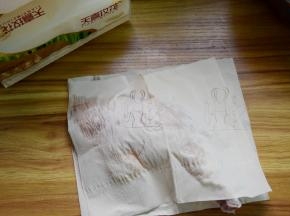鸭腿洗干净用食用级的纸擦干水分