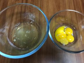 蛋白蛋黄分开，盆子无水无油