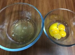 蛋白蛋黄分开，盆子无水无油