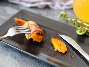 南瓜很粉糯，烤过的培根特别香