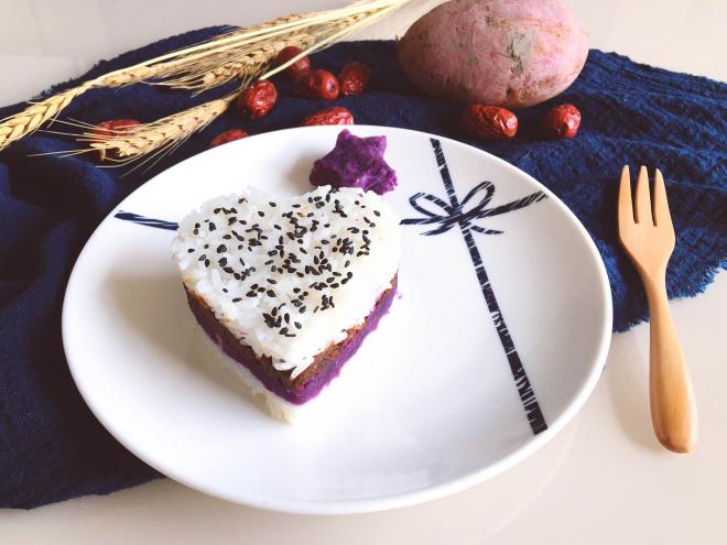 宝宝米汉堡|红枣紫薯米糕