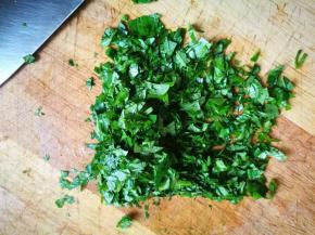 切碎，不要太碎