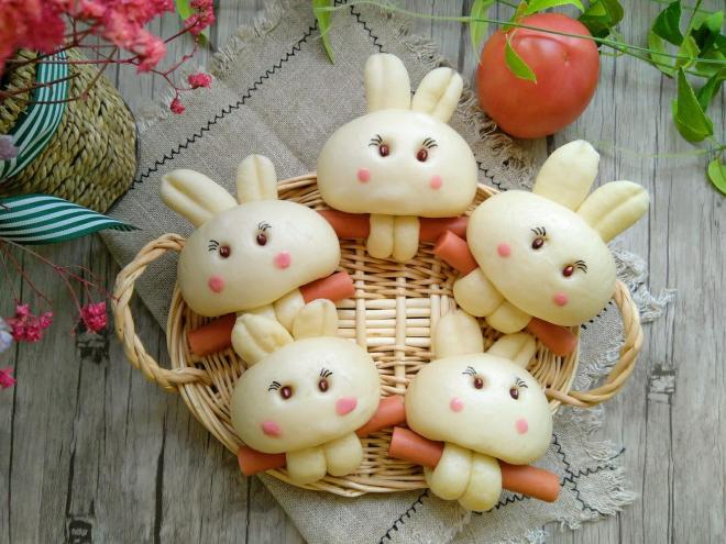 吃香肠的兔子花样馒头