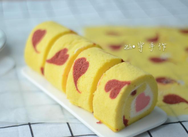 爱心蛋糕卷