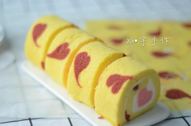 爱心蛋糕卷
