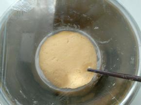 盖上保鲜膜发酵，戳一个洞。