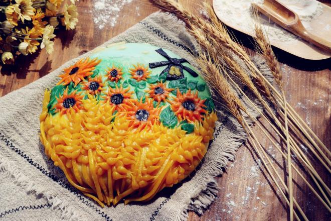 向日葵麦田创意面食