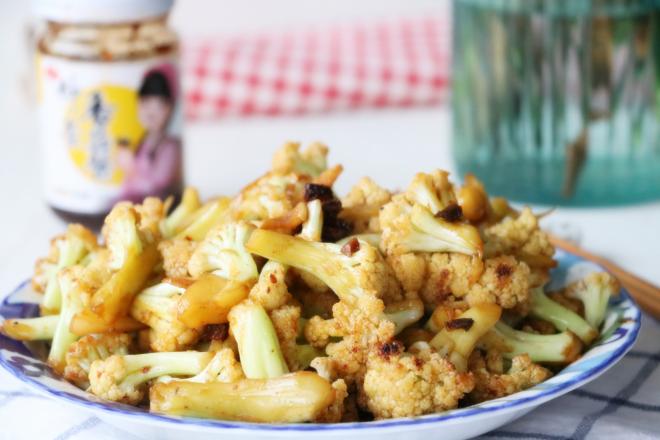 烧烤香菇酱花菜