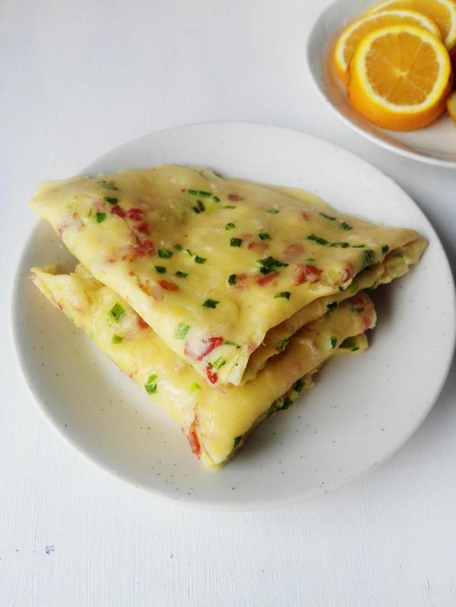 培根香葱鸡蛋饼