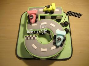 插在轮胎上，完工