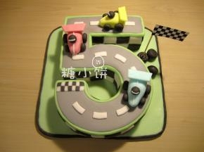 插在轮胎上，完工