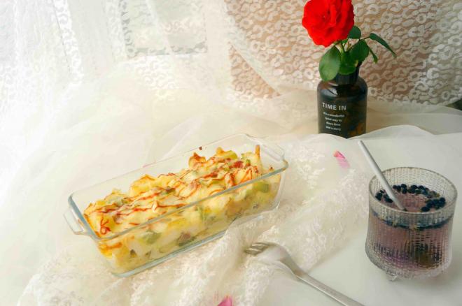 培根焗烤面包丁