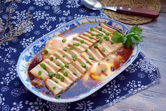 出锅后撒上葱花