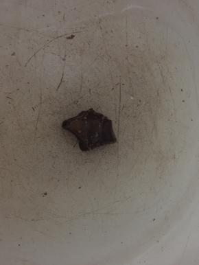 取一块巧克力放锅里融化