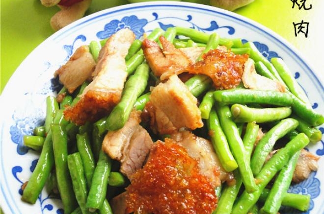 豆角炒烧肉