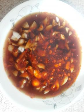 姜蒜葱生抽混合一起当做配料就行啦。吃的时候开蘸