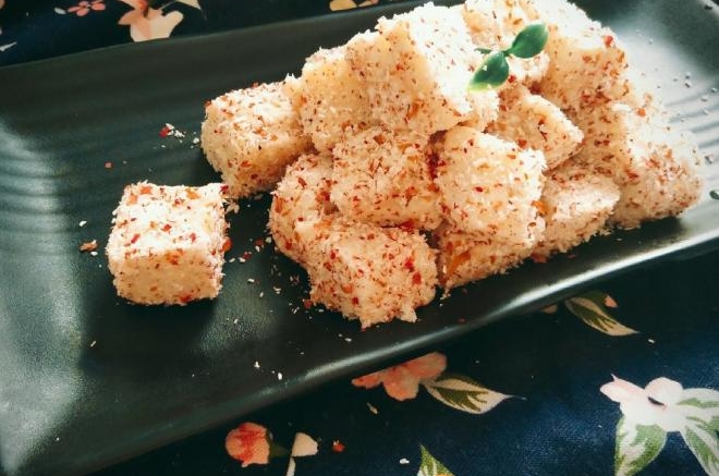 玫瑰椰丝牛奶小方