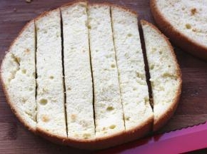 另一片平均切成6条