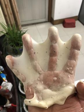 揉到完全扩展阶段，出手套膜。