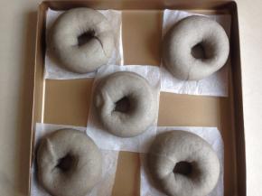 发酵好的面包坯。