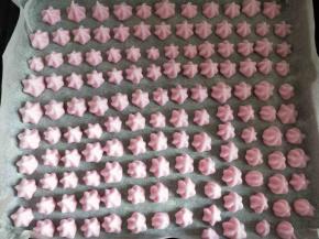 我用的是三能六齿花嘴，可以挤2盘。烤箱预热90度，120分钟，因为我是2盘一起烤，一小时要拿出来2盘交换位置。