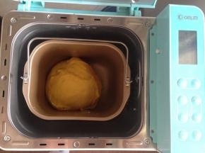 面团和至完全阶段，选择发酵35分钟。