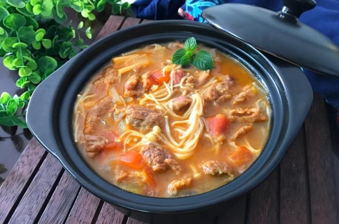 蕃茄金针茹牛肉