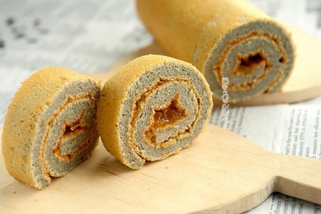 紫薯柚子酱蛋糕卷