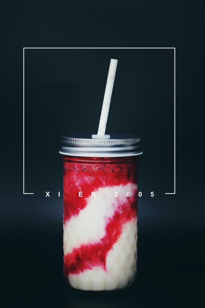 覆盆子水蜜桃奶昔#ACA原汁机试用报