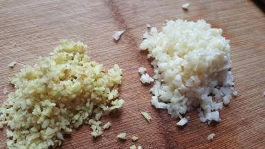 切姜蒜蓉，也可取其汁