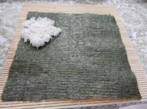 海带片加入米饭