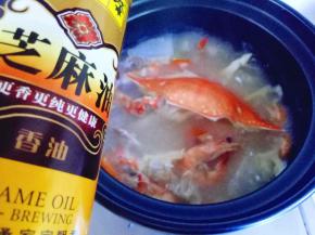 加入芝麻油，即可关火。