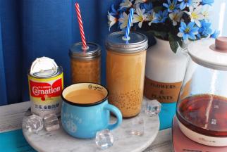 一杯港式风味西米奶茶完成，自己做，可无限量续杯！